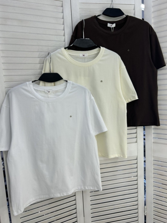 Футболка жіноча "2281" котон (р: one size) 3 кольори, в упаковці 5 шт. №385917 - Mercury SE927