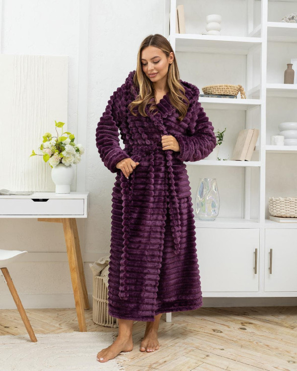 Халат жіночий, велюр (р: 5XL,6XL) в упаковці 2 шт. №358529 - Romex HR1980