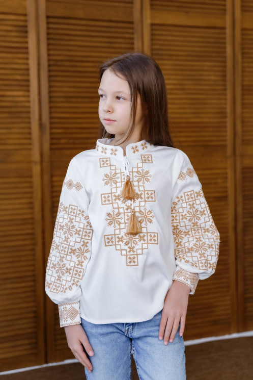 Вишиванка дитяча, шовк (розміри: 116-152), в упаковці 7 штук №342756 - Delux 909