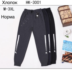 Спортивні штани (Розмір: M-3XL) бавовна чоловічі "НК-3001" в упаковці 5 штук №814405