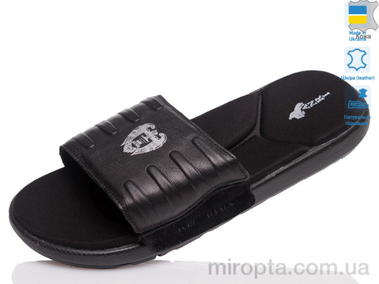 Шльопанці Anry 213-24 черная кожа р: 40-45, в упаковці: 10 пар, купити тільки гуртом - 641773