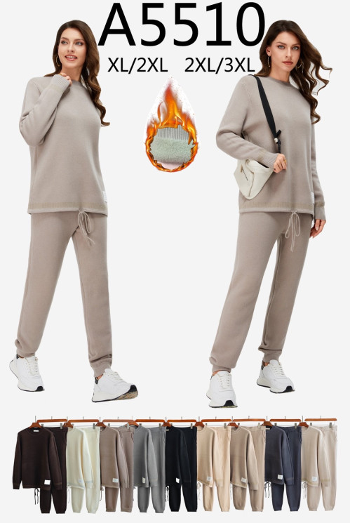 Костюм жіночий, трикотаж, м.A5510 (р. XL-3XL ), мікс кольорів, в упаковці 10 штук №347174 - Vanda SE1013