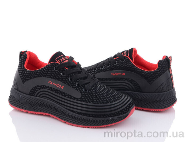 Кросівки 197-141 black-red р: 36-41, в упаковці: 8 пар, купити тільки гуртом - 872786