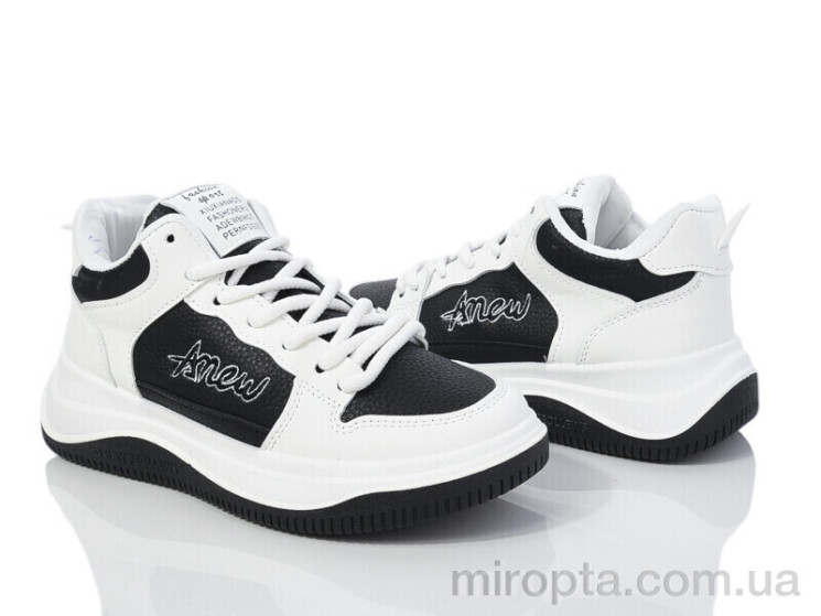 Кросівки 149-49 white-black р: 36-41, в упаковці: 8 пар, купити тільки гуртом - 969356