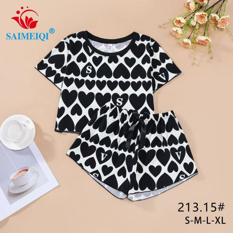 Піжама жіноча трикотаж м.213.15 (Розмір: S-XL) в упаковці 4 штуки №762679 - Ekaterina