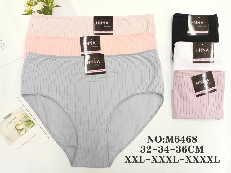 Труси жіночі, котон, м.M6468 ( розмір: 2XL-4XL ), мікс кольорів, в упаковці 12 штук №338967 - VanKiey 434