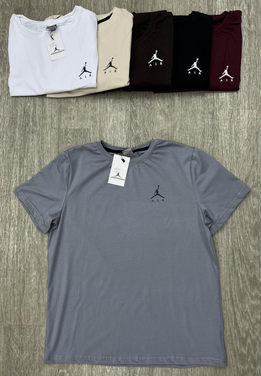 Футболка чоловіча Jordan "73" кулір, пеньє (р: M-3XL) 6 кольорів, в упаковці 5 шт. №384557 - Spider