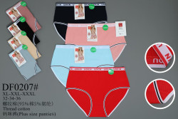 Труси жіночі котон м.DF0207 (розмір: XL-3XL) мікс кольорів в упаковці 12 штук  №755680