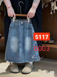 Спідниця джинсова дитяча, джинс, м.5117 (р. 130-170 ), в упаковці 5 шт. №315359