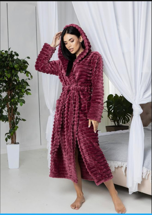 Халат жіночий, велюр (р: XL,2XL,3XL,4XL) в упаковці 4 шт. №358530 - Romex HR1980