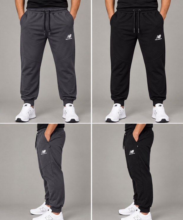 Спортивні штани чоловічі New Balance "A011-5" двохнитка (р: 2XL-6XL) 2 кольори, в упаковці 5 шт. №390163 - Spider