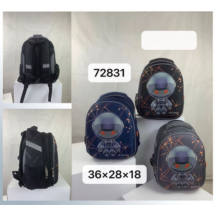 Рюкзак дитячий "72831" щільний текстиль (р: 36*28*18см) 3 кольори №386314 - Enigma BE3610
