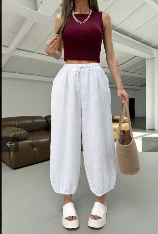 Штани жіночі, муслін, м. 1753 (р: 50-56) №711977 - BestFashion RZ6220 м. 1753
