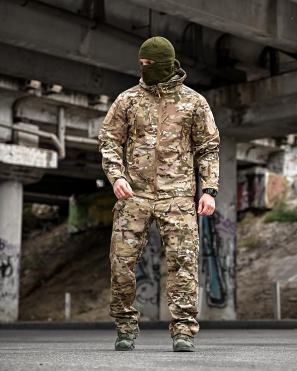 Тактичний костюм чоловічий, softshell (водовідштовхувальний) (Розмір: S-3XL), в упаковці 6 штук №340090 - Beretta SE847