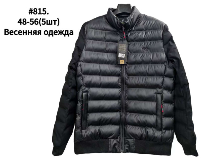 Куртка весняна чоловіча, плащівка, холофайбер, м.815 (р. 48-56 ), 2 кольори, в упаковці 5 штук №339464 - 