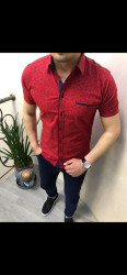 Сорочка No Brand р M-3XL Чоловіча S1179 red