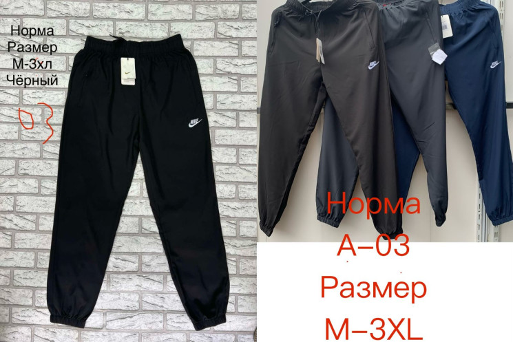 Спортивні штани чоловічі "А-03" (р: М-3XL) 4 кольори, в упаковці 5 шт. №370174 - Eiliya WE3113