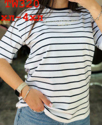 Футболка жіноча, бавовна, м.TW320 (р: XL-4XL), в упаковці 4 штуки №330101