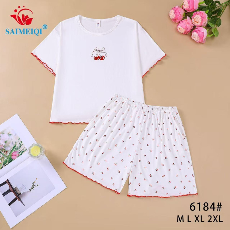 Піжама жіноча трикотаж м.6184 (Розмір: M-2XL) в упаковці 4 штуки №762680 - Ekaterina