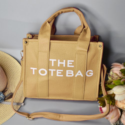 Жіноча сумка-тоут з еко-шкіри "THE TOTE BAG" #24-265 (р. 24х21х12 см), колір: бежевий №531218