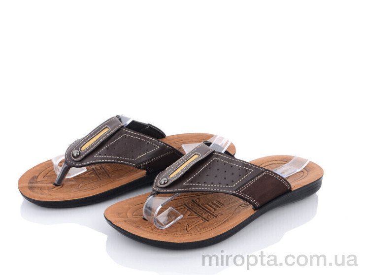 Шльопанці 24-B5013E brown р: 41-45, в упаковці: 24 пар, купити тільки гуртом - 821419