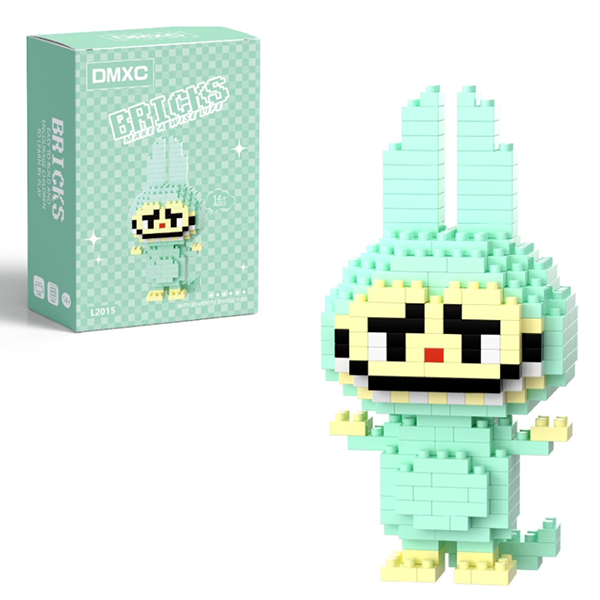 Конструктор BRICKS "Лабубу LABUBU" Бірюзовий м.L2015 (висота 11 см)  №753347 - Amsterdam HR277