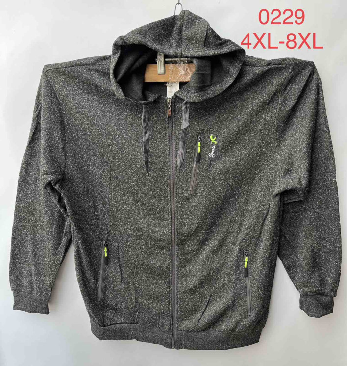 Кофта спортивна чоловіча, "0229" байка (р: 4XL-8XL) мікс кольорів, в упаковці 5 шт. №600876 - Mixmoda SER1772