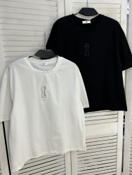 Футболка жіноча "2156" котон (р: one size) 2 кольори, в упаковці 5 шт. №385919