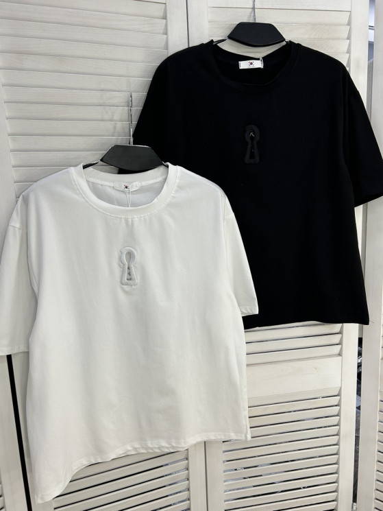 Футболка жіноча "2156" котон (р: one size) 2 кольори, в упаковці 5 шт. №385919 - Mercury SE927