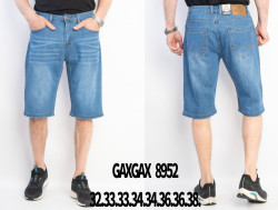 Шорти чоловічі, джинс, м.GAXGAX 8952 (розміри: 32-38), в упаковці 8 штук №344705