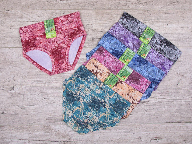 Труси жіночі "6318" (р:52-58) в уп 12 шт різного кольору №151085 - Shawls PO548 (vyh naMylku)