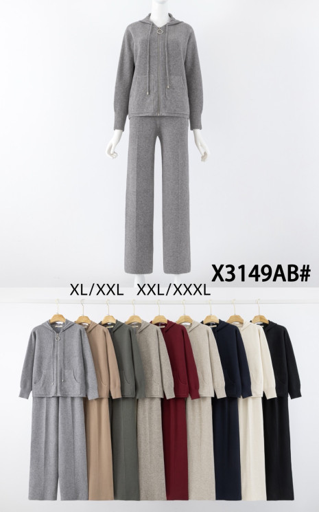 Костюм жіночий, трикотаж, м.X3149AB (р. XL-3XL ), мікс кольорів, в упаковці 10 штук №347176 - Vanda SE1013