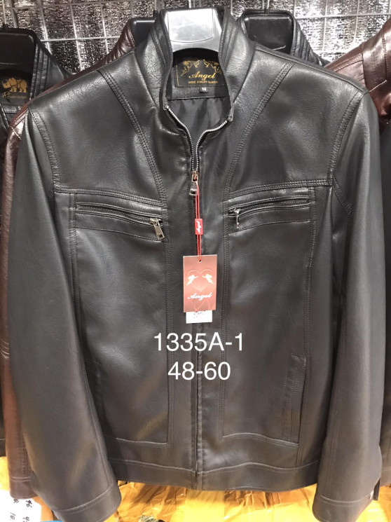 Куртка чоловіча, шкірзамінник "1335A-1" (р. 48-60) в упаковці 7 шт №359058 - Xeangel SER2 5025