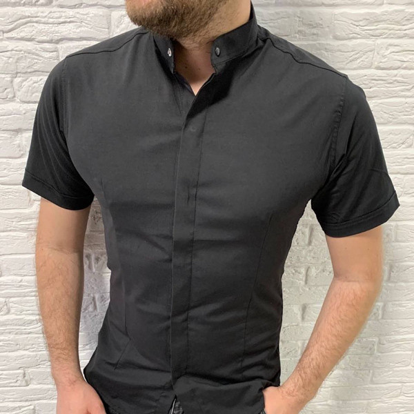 Сорочка Varetti р S-2XL Чоловіча S1587 black - NikNumbers SE1041-1042