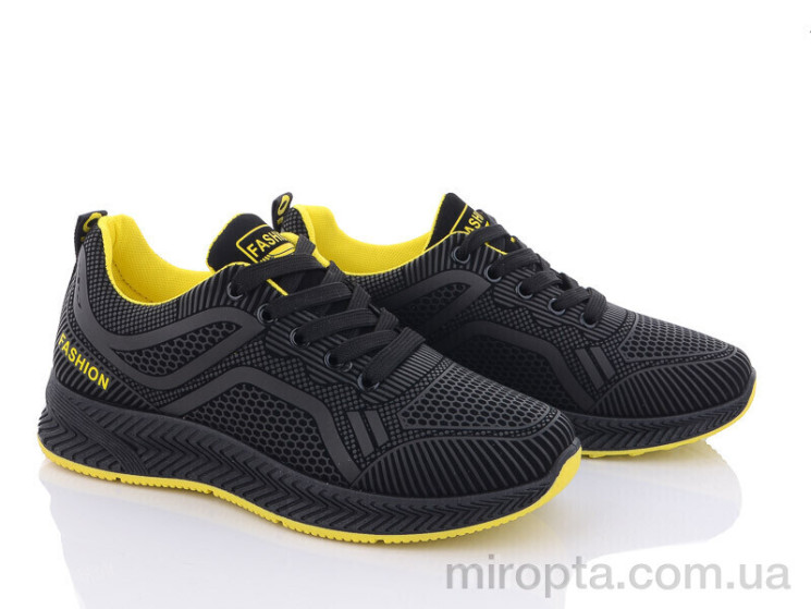 Кросівки 197-143 black-yellow р: 36-41, в упаковці: 8 пар, купити тільки гуртом - 872788