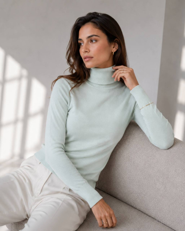 Гольф жіночий базовий з ефектом кашеміру, 70% cotton, 30% elastane м. 0202 (р: 42-46) №830411 - 