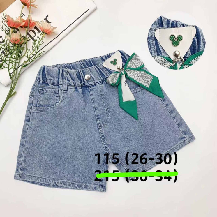Шорти дитячі джинсові, 115 (р:26-30) в упаковці 5 шт №355384 - Amour SE656