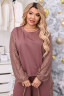 Костюм жіночий, італійський трикотаж + гіпюр м. 397 (р: 50-52, 54-56, 58-60) №818125 - 