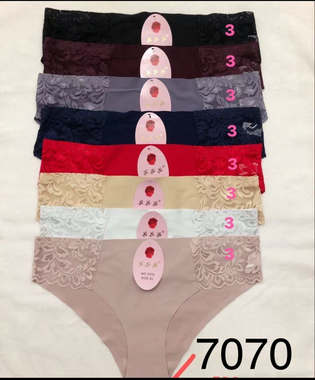 Труси жіночі, комбінований, м.7070 (р. М, L, XL), мікс кольорів, в упаковці 24 шт. №330732 - Belio HR1840