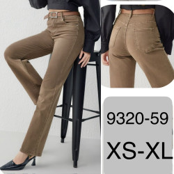 Джинси жіночі палаццо стрейч з ременем м.9320-59 (р:XS-XL) в упаковці 6 штук №761942