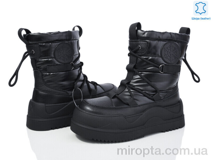 Черевики 5825-96 black р: 36-41, в упаковці: 6 пар, купити тільки гуртом - 980838