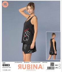 Піжама жіноча, котон, м.6983 (р. S/M, L/XL ), в упаковці 2 шт. №328510