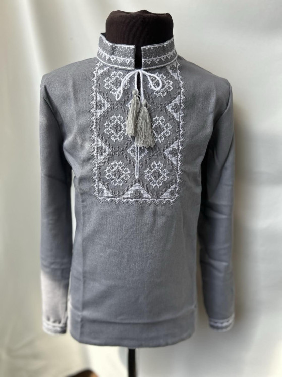 Вишиванка дитяча, льон (розміри: 122-164 ), в упаковці 4 штуки №341416 - Delux 909