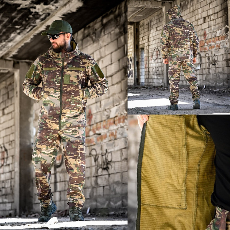 Тактичний костюм чоловічий, softshell (водовідштовхувальний) (Розмір: S-3XL), в упаковці 6 штук №340092 - Beretta SE847