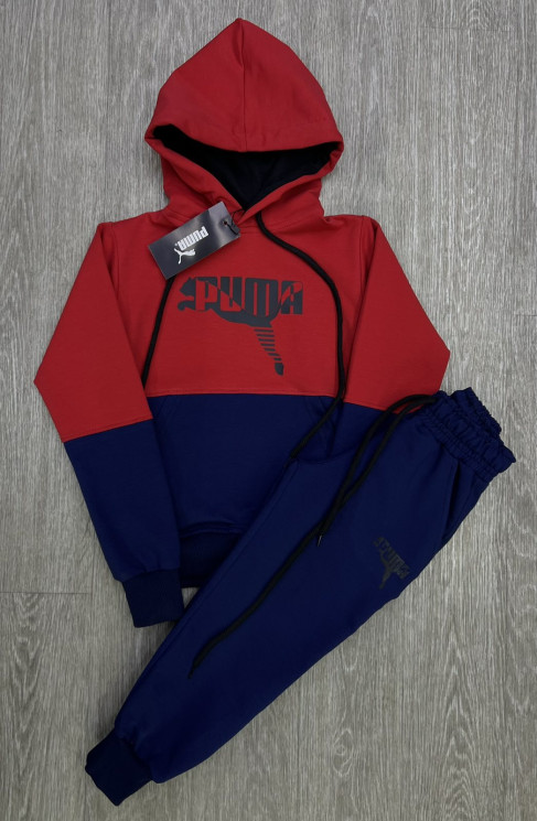 Спортивний костюм дитячий Puma "254-1" турецька двохнитка, пеньє (р: 4-8 років) 3 кольори, в упаковці 5 шт. №364767 - Spider