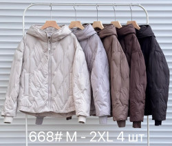 Куртка жіноча плащівка синтепон м.668 (розмір: M-2XL ) 5 кольорів в упаковці 4 штуки №764149