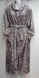 Халат жіночий, полірована махра, м.799 (Розмір: 52-62), 2 кольори, в упаковці 3 штуки №320435