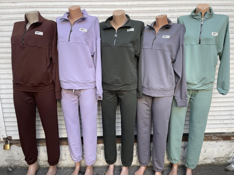 Спортивний костюм жіночий Nike, двохнитка (р: 44-52) 5 кольорів, в упаковці 5 шт. №363870 - Dakota