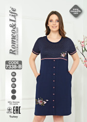 Халат жіночий "7338-В" віскоза (р: 3XL,4XL,5XL) в упаковці 3 шт. №364237