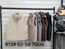 Жилетка жіноча, плащівка, синтепон, м.913 (розмір: 52-58 ), 5 кольорів, в упаковці 4 штуки №346745
